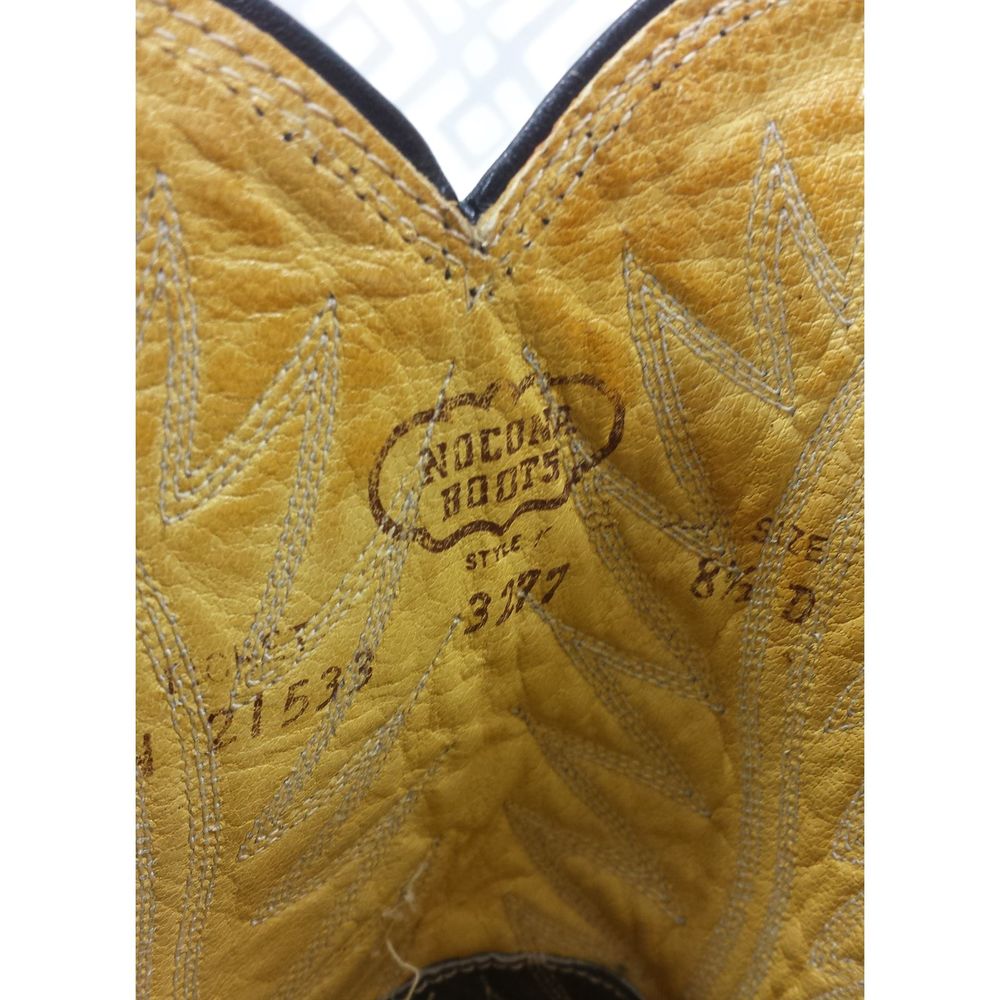 Vtg Nocona Black Leather Western Boots #3277 8.5D - Picture 13 of 13